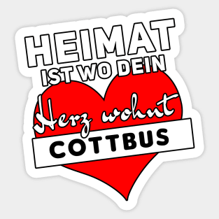 Heimat ist wo dein Herz wohnt, Cottbus Sticker